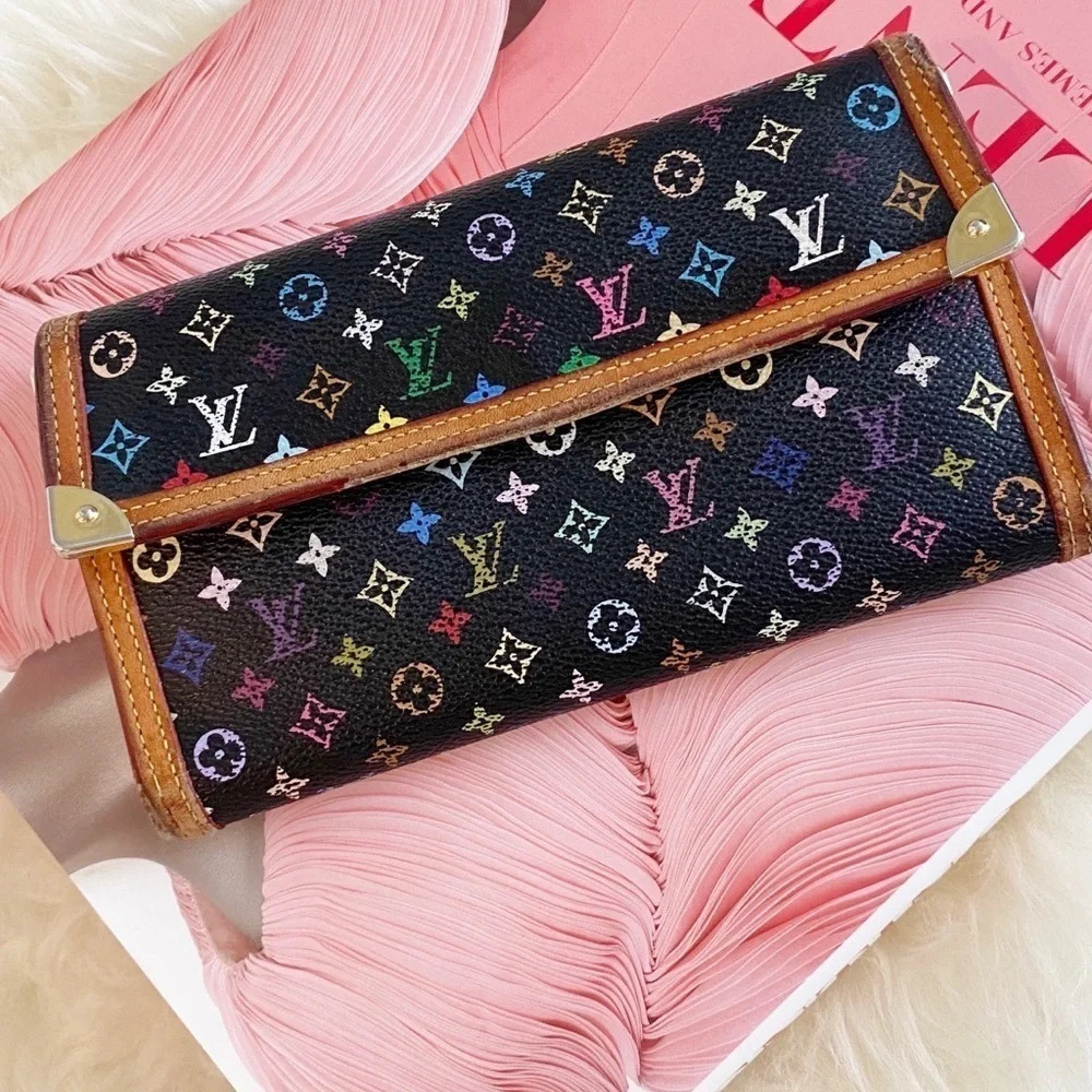 LOUIS VUITTON Monogram Multicolor Wallet Murakami